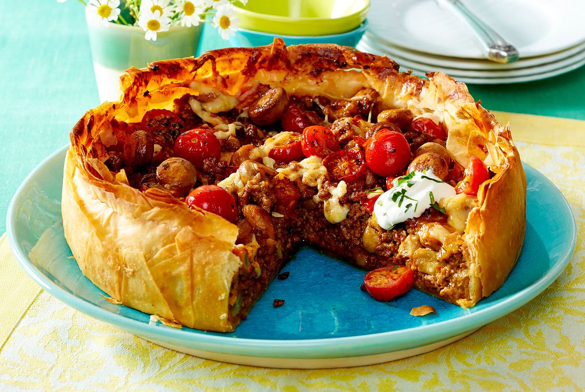 Herzhafte Hack-Cheddar-Torte Rezept
